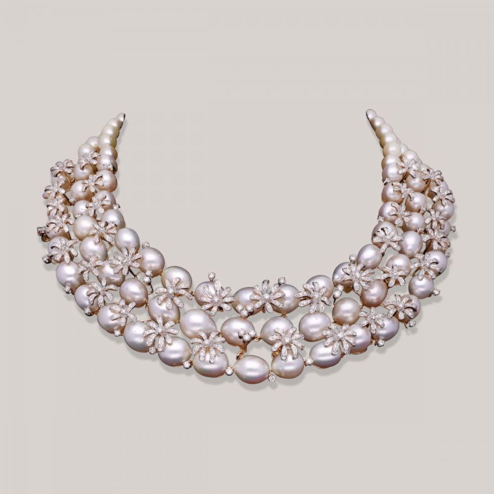 Pearl & Diamond Necklace
